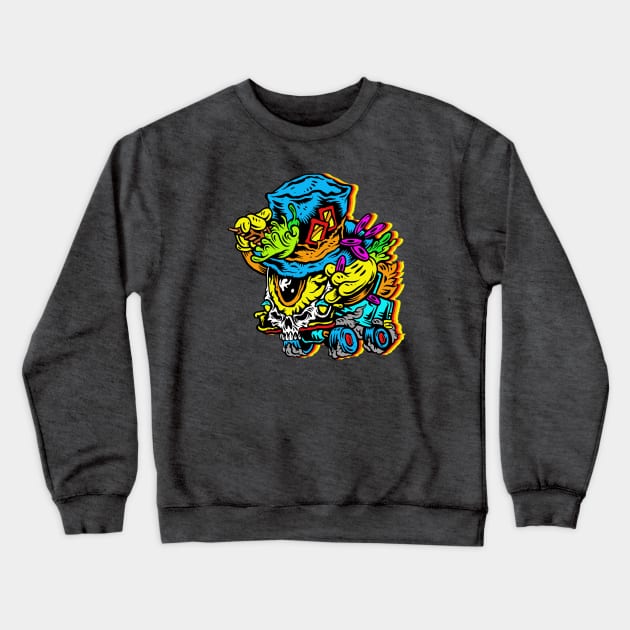 Truckin Ghost Crewneck Sweatshirt by CherryMothCake